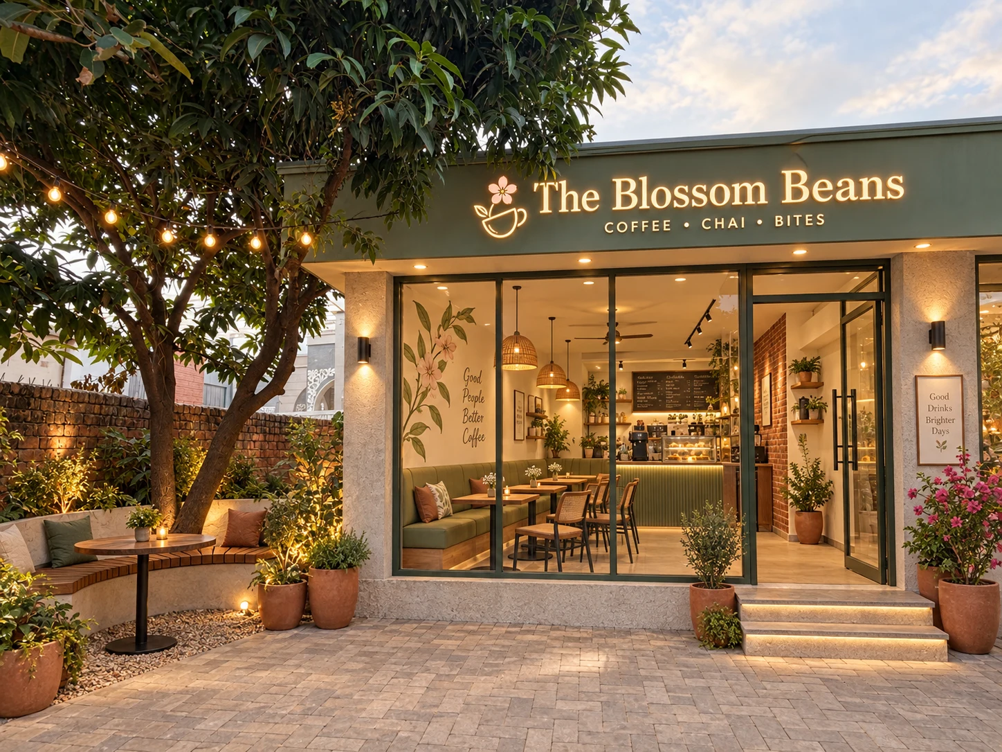 Café exterior design concept